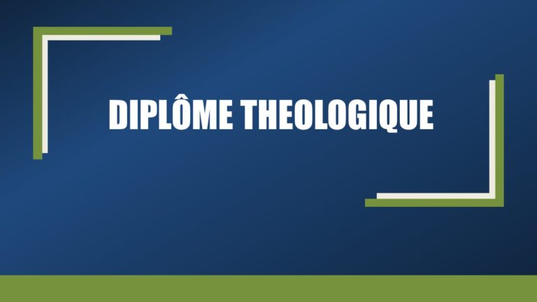 DIPLOME THEOLOGIQUE